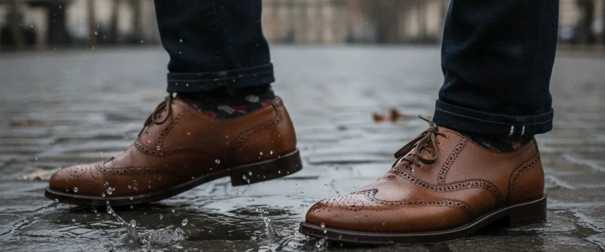 peut mettre chaussures cuir pluie