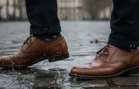 peut mettre chaussures cuir pluie